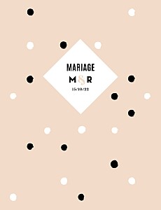 Faire-part de mariage La vie en rose (dorure) rose Faire-part de mariage La vie en rose (dorure) rose