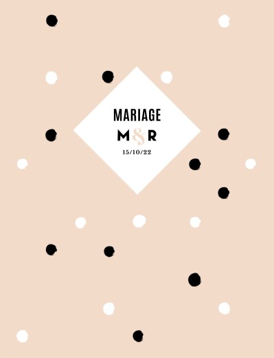 Faire-part de mariage La vie en rose (dorure) rose Faire-part de mariage La vie en rose (dorure) rose