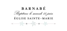 Etiquette perforée baptême Liberty origami étoiles bleu