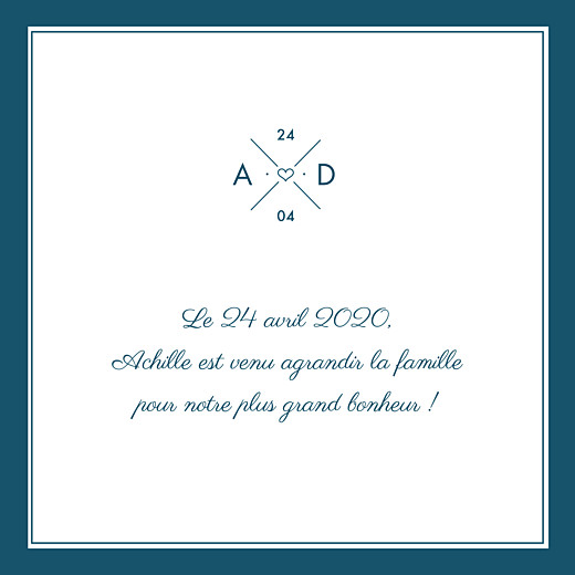 Faire-part de naissance Logo 6 photos bleu - Page 3 Faire-part de naissance Logo 6 photos bleu - Page 3