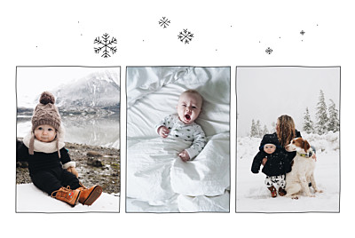 Faire-part de naissance Promesse d'hiver 3 photos rv blanc finition Faire-part de naissance Promesse d'hiver 3 photos rv blanc finition