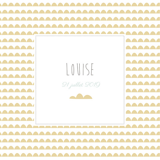 Faire-part de naissance Fjord 4 pages ocre Faire-part de naissance Fjord 4 pages ocre