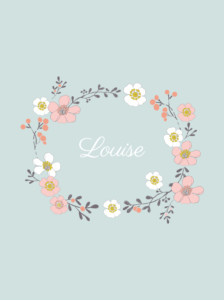 Faire Part De Naissance Couronne De Fleurs Rosemood