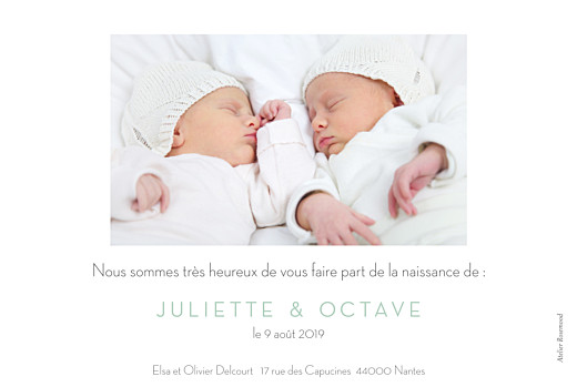 Faire-part de naissance Petits minois jumeaux photo blonds - Page 2 Faire-part de naissance Petits minois jumeaux photo blonds - Page 2