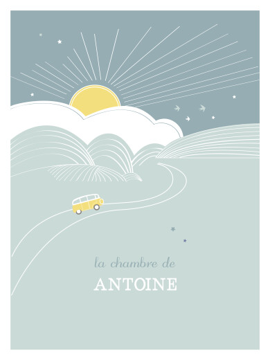 Affichette Sunshine jade - Vue 2 Affichette Sunshine jade - Vue 2