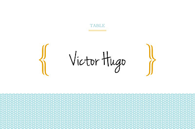 Marque-table mariage Accolades bleu finition Marque-table mariage Accolades bleu finition