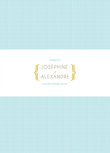 Livret de messe mariage Accolades bleu Livret de messe mariage Accolades bleu