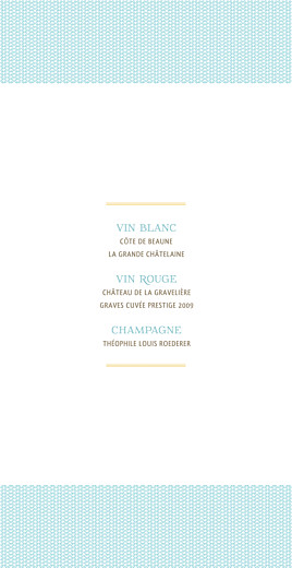 Menu de mariage Accolades (4 pages) bleu - Page 2 Menu de mariage Accolades (4 pages) bleu - Page 2