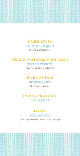Menu de mariage Accolades (4 pages) bleu - Page 3 Menu de mariage Accolades (4 pages) bleu - Page 3