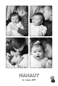 Faire-part de naissance Instant photos blanc Faire-part de naissance Instant photos blanc