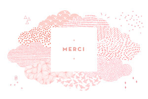 Carte de remerciement Merci sur un petit nuage photo rose Carte de remerciement Merci sur un petit nuage photo rose