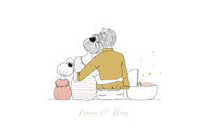 Faire-part de naissance Lovely family 2 enfants paysage filles Faire-part de naissance Lovely family 2 enfants paysage filles