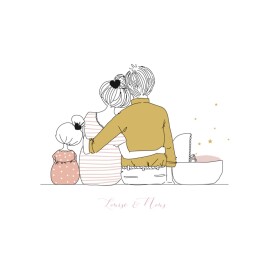 Faire-part de naissance Lovely family 2 enfants RV filles Faire-part de naissance Lovely family 2 enfants RV filles