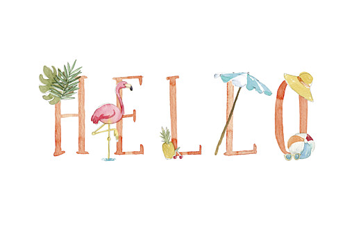 Faire-part de naissance Hello summer photo blanc Faire-part de naissance Hello summer photo blanc