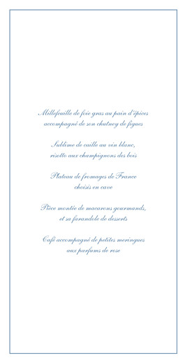 Menu de mariage Chic liseré (4 pages) bleu - Page 3 Menu de mariage Chic liseré (4 pages) bleu - Page 3
