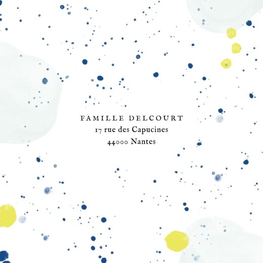 Faire-part de naissance Bulles d'aquarelle (triptyque) bleu-jaune - Page 3 Faire-part de naissance Bulles d'aquarelle (triptyque) bleu-jaune - Page 3