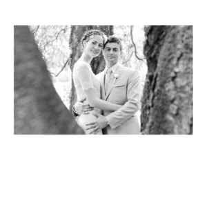 Carte de remerciement mariage Simple 1 photo (dorure) blanc Carte de remerciement mariage Simple 1 photo (dorure) blanc