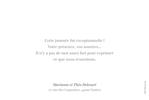 Carte de remerciement mariage Contemporain 3 photos (dorure) blanc - Page 2 Carte de remerciement mariage Contemporain 3 photos (dorure) blanc - Page 2