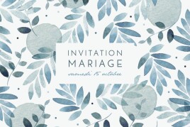 Carton d'invitation mariage Nuit d'été bleu