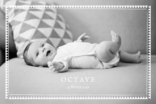 Faire-part de naissance Mon chéri paysage blanc Faire-part de naissance Mon chéri paysage blanc
