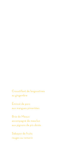 Menu de mariage Aquarelle (4 pages) jaune - Page 3 Menu de mariage Aquarelle (4 pages) jaune - Page 3