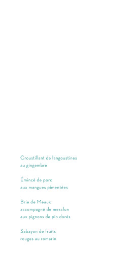 Menu de mariage Aquarelle (4 pages) bleu - Page 3 Menu de mariage Aquarelle (4 pages) bleu - Page 3