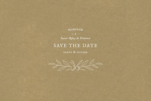 Save the Date Provence kraft - Page 1