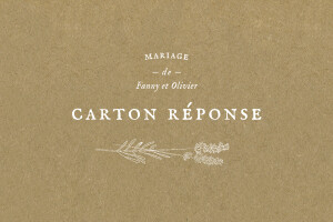 Carton réponse mariage Provence kraft