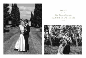 Carte de remerciement mariage Provence Olive