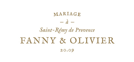 Etiquette perforée mariage Provence Kraft - Recto