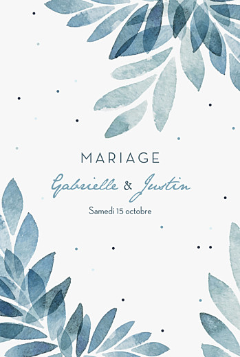 Faire-part de mariage Nuit d'été bleu - Recto Faire-part de mariage Nuit d'été bleu - Recto