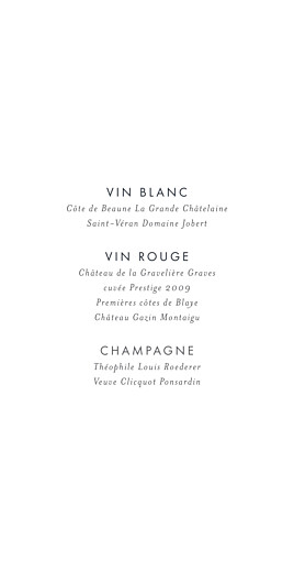 Menu de mariage Lettres d'amour bleu Menu de mariage Lettres d'amour bleu