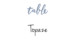 Marque-table mariage Lettres d'amour bleu - Page 1 Marque-table mariage Lettres d'amour bleu - Page 1