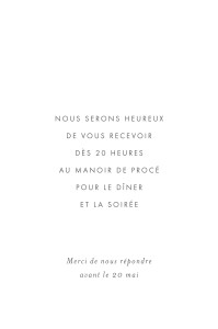 Carton d'invitation mariage Lettres d'amour (dorure) bleu Carton d'invitation mariage Lettres d'amour (dorure) bleu