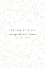 Carton réponse mariage Mille fougères (portrait) beige