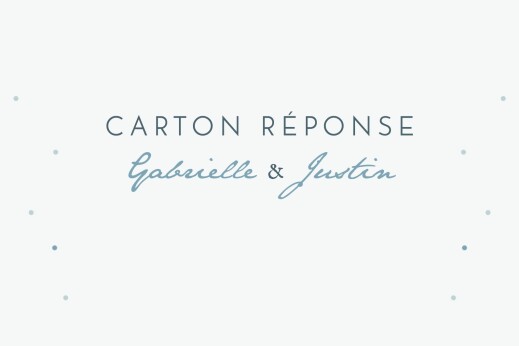 Carton réponse mariage Nuit d'été (dorure) bleu - Recto Carton réponse mariage Nuit d'été (dorure) bleu - Recto