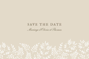 Save the Date Mille fougères beige