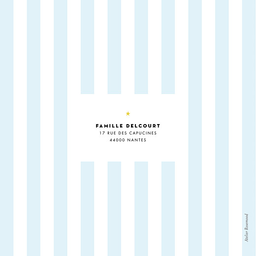 Faire-part de naissance Rayures pastel 4 pages vert Faire-part de naissance Rayures pastel 4 pages vert