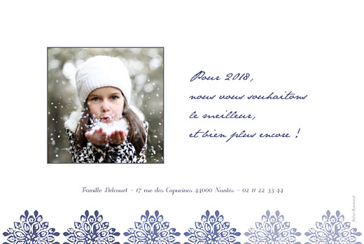 Carte de voeux Grâce indigo Carte de voeux Grâce indigo