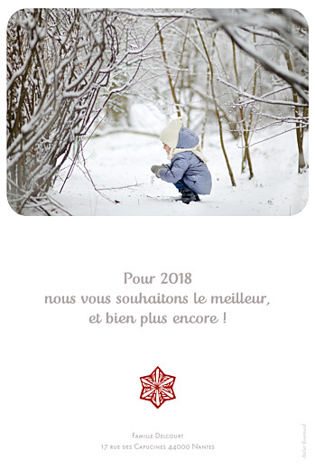 Carte de voeux Papier découpé photo rouge Carte de voeux Papier découpé photo rouge