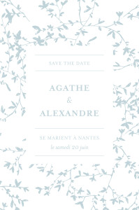 Save the Date Reflets dans l'eau vert Save the Date Reflets dans l'eau vert