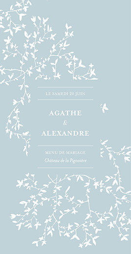 Menu de mariage Reflets dans l'eau vert Menu de mariage Reflets dans l'eau vert