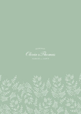 Couverture livret de messe mariage Mille fougères vert Couverture livret de messe mariage Mille fougères vert