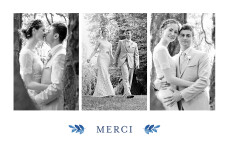 Carte de remerciement mariage Jardin anglais bleu Carte de remerciement mariage Jardin anglais bleu