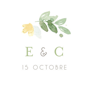 Etiquette perforée mariage Jardin anglais vert Etiquette perforée mariage Jardin anglais vert