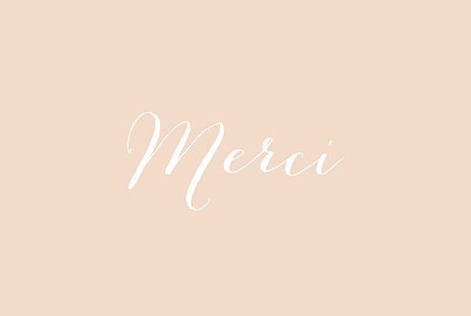 Carte de remerciement mariage Merci rose Carte de remerciement mariage Merci rose