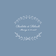 Faire-part de mariage Poème bleu Faire-part de mariage Poème bleu