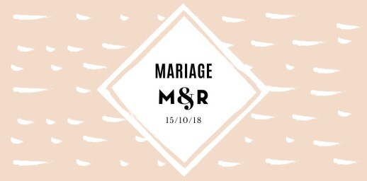 Marque-place mariage La vie en rose rose Marque-place mariage La vie en rose rose