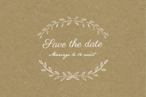 Save the Date Poème kraft Save the Date Poème kraft