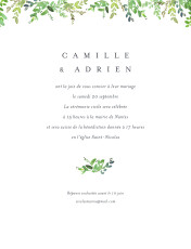 Faire-part de mariage Canopée (portrait) vert Faire-part de mariage Canopée (portrait) vert